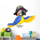 Pirate Parrot Illustration Wall Mural