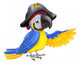 Pirate Parrot Illustration Wall Mural