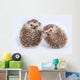 Two Hedgehogs Wall Decal