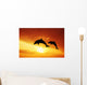 Dolphins Sunset Wall Mural