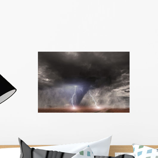 Tornado with Lightning over