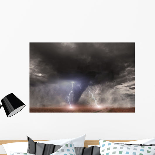 Tornado with Lightning over