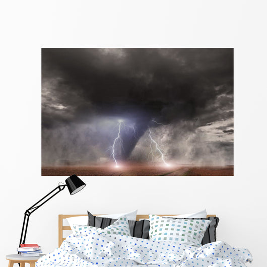 Tornado with Lightning over