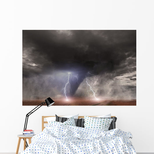 Tornado with Lightning over