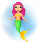 Cute Mermaid Cartoon Wall Decal
