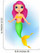 Cute Mermaid Cartoon Wall Decal