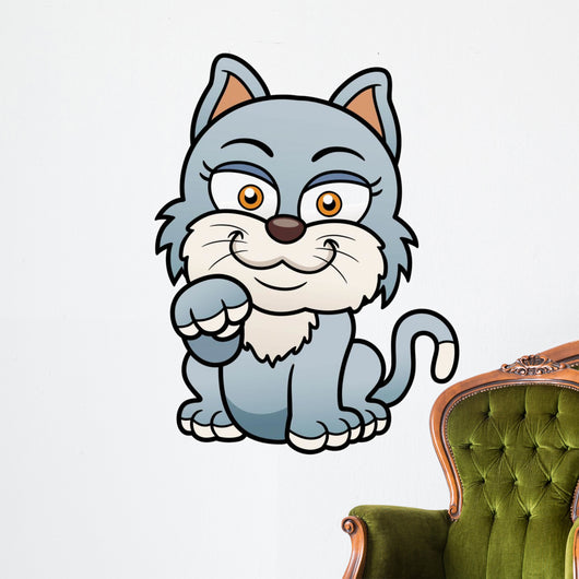 Vector illustration of Cat cartoon Wall Decal