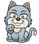 Vector illustration of Cat cartoon Wall Decal