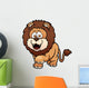 Vector Illustration Cartoon Lion Wall Decal