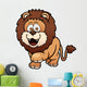 Vector illustration of Cartoon lion Wall Decal