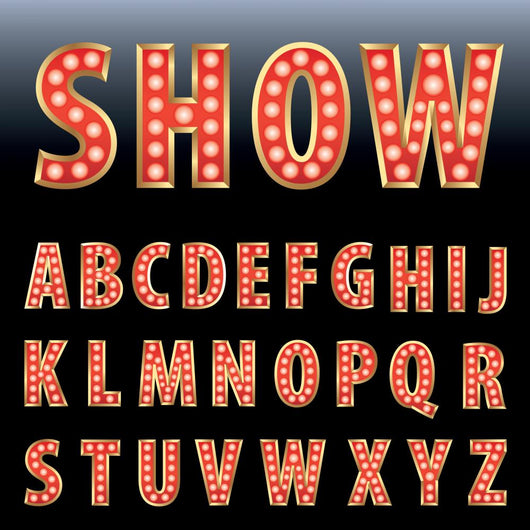 Red Show Letters
