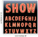 Red Show Letters