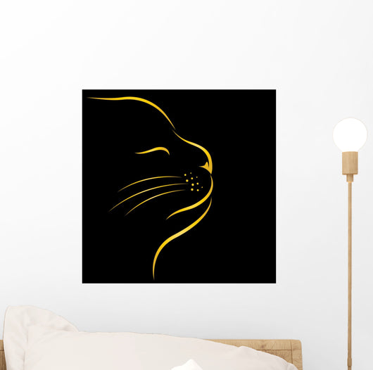 Vector Image of an Cat Wall Mural
