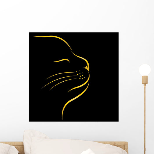 Vector Image of an Cat Wall Mural