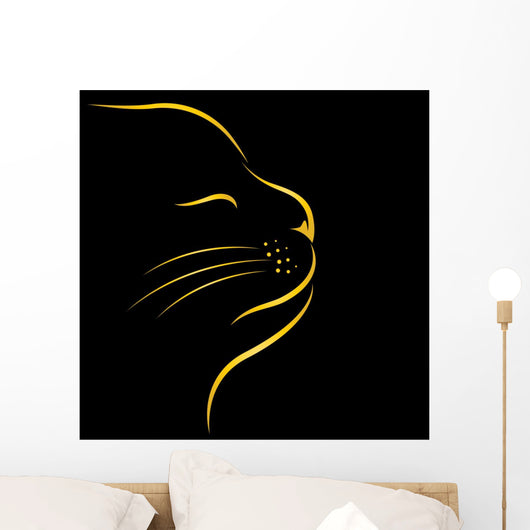 Vector Image of an Cat Wall Mural