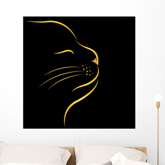 Vector Image of an Cat Wall Mural