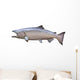 Big King or Chinook Salmon Isolated on White Wall Decal