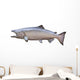 Big King or Chinook Salmon Isolated on White Wall Decal