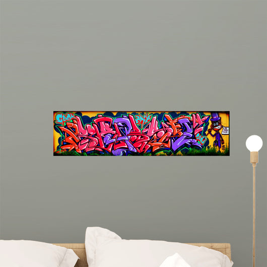 Amazing Colorful Graffiti Wall Mural