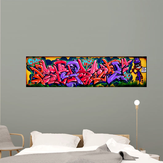Amazing Colorful Graffiti Wall Mural