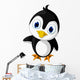 Cute Little Penguin Cartoon Wall Decal