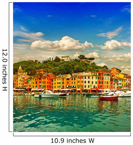 Portofino village on Ligurian coast, mediterranean sea Wall Mural
