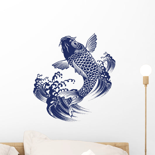 Japanese Carp Na Wall Decal