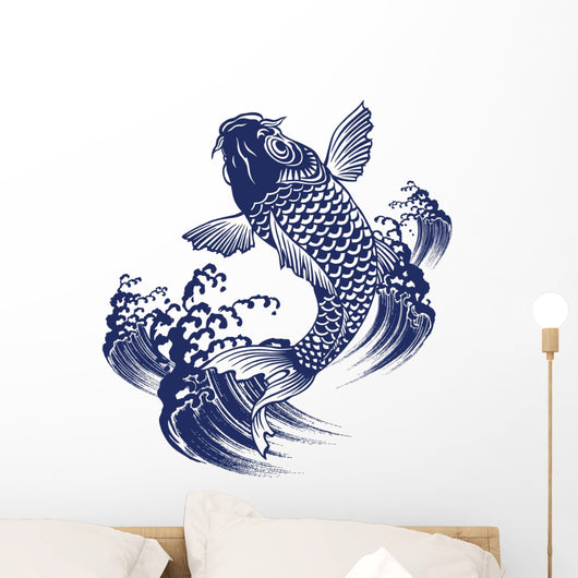 Japanese Carp Na Wall Decal