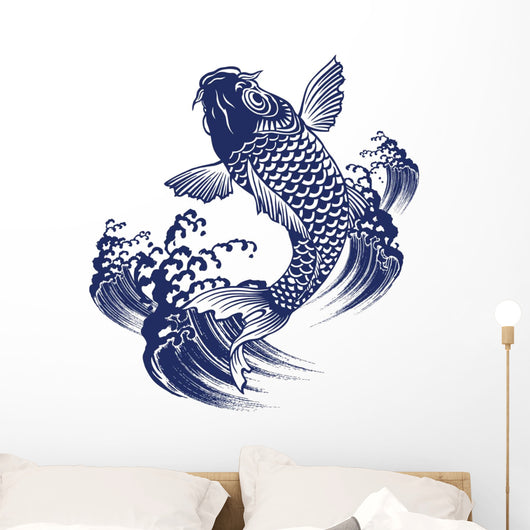 Japanese Carp Na Wall Decal