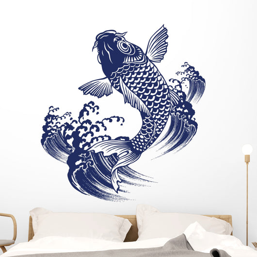 Japanese Carp Na Wall Decal