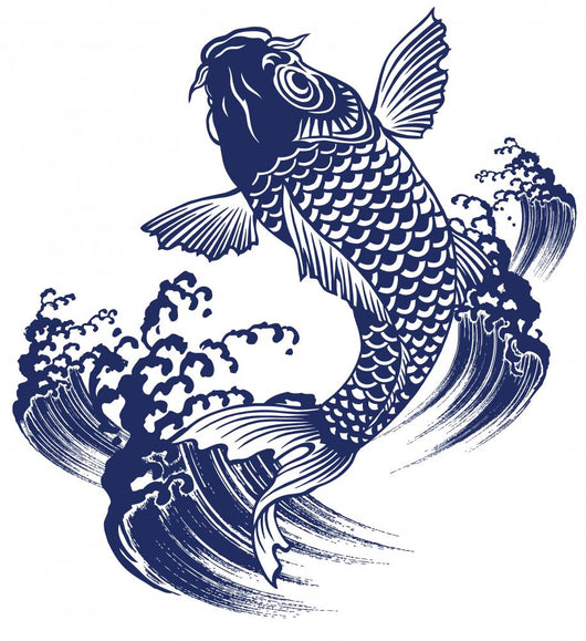Japanese Carp Na Wall Decal