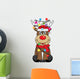 Reindeer with Santa Claus Wall Decal