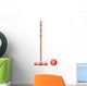 croquet mallet and ball vector illustration Wall Decal