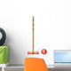 croquet mallet and ball vector illustration Wall Decal