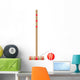 croquet mallet and ball vector illustration Wall Decal