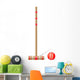 croquet mallet and ball vector illustration Wall Decal