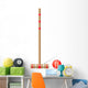 croquet mallet and ball vector illustration Wall Decal