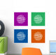 Positive Thinking Flat Design Wall Decal