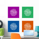 positive thinking - flat design - trend cololors Wall Decal