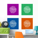 positive thinking - flat design - trend cololors Wall Decal