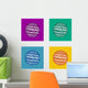 positive thinking - flat design - trend cololors Wall Decal
