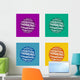 positive thinking - flat design - trend cololors Wall Decal