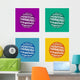 positive thinking - flat design - trend cololors Wall Decal