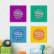positive thinking - flat design - trend cololors Wall Decal