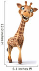 Fun Giraffe Wall Decal