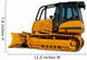 BULLDOZER USA ref 2232 Wall Decal