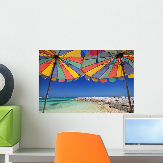 Beach and Umbrella Wall Mural