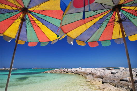 Beach and Umbrella Wall Mural