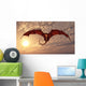 Attacking Red Dragon Wall Mural