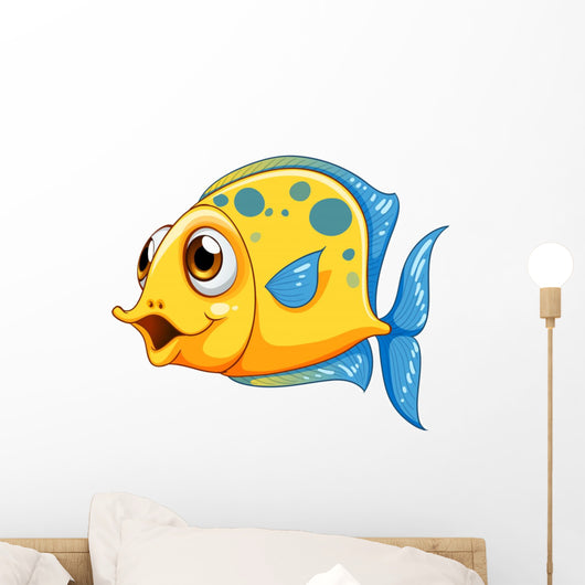 A Small Yellow Fish Wall Decal